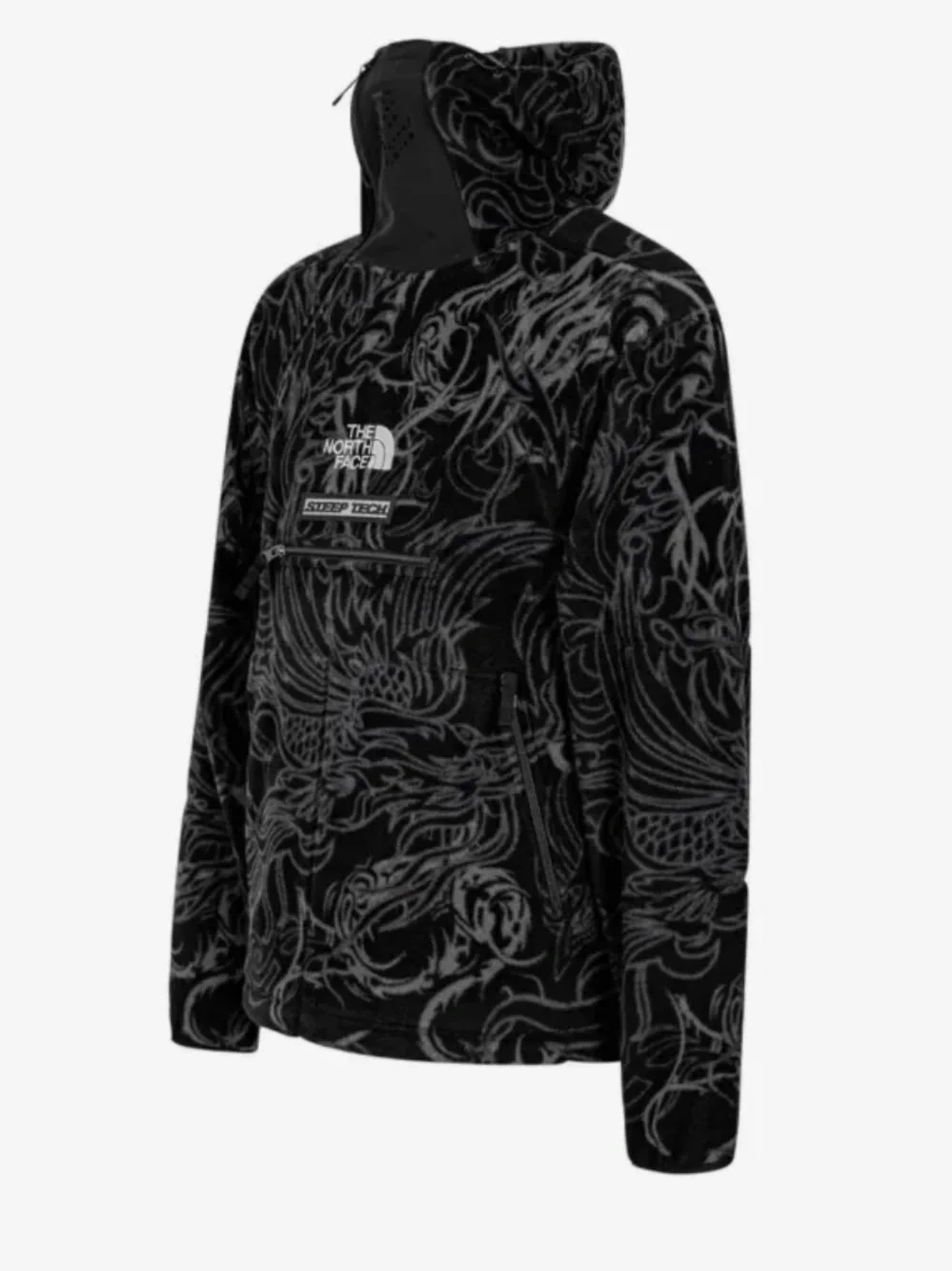 AUTHENTIC SUPREME X NORTH FACE STEEP TECH FLEECE PULL OVER “BLACK DRAGON”